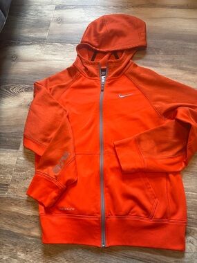 Nike Bright Orange Therma-Fit Full Zip Hoodie